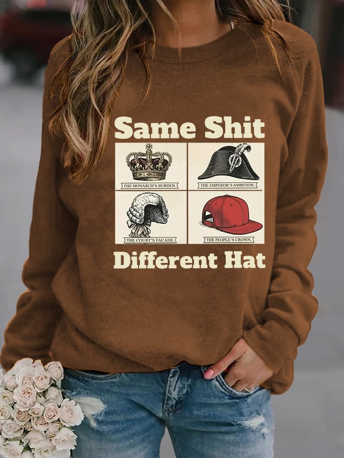 Women's Same Shit Different Hat FDT Print Sweatshirt