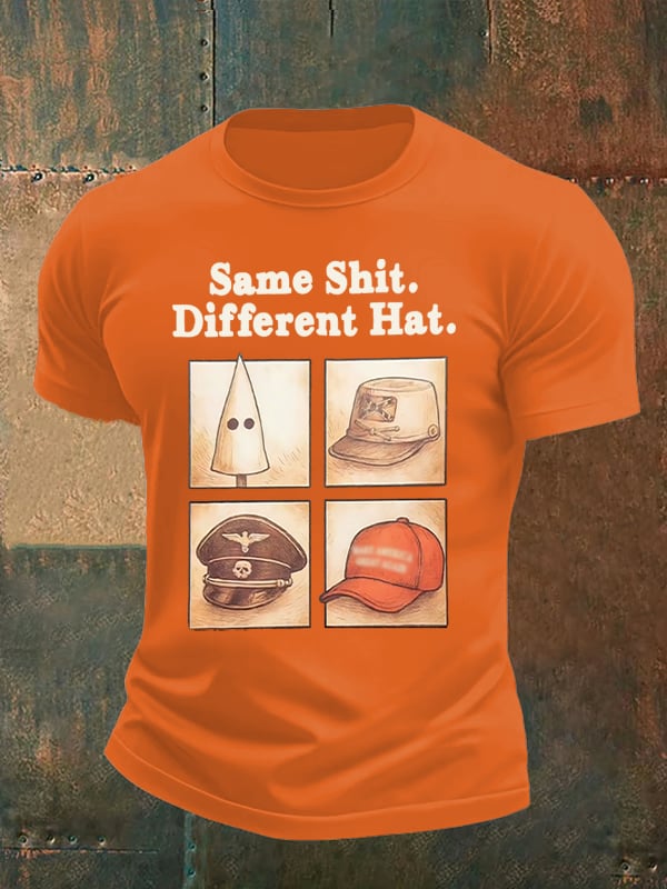 Men's Same Shit Different Hat Printed T-Shirt