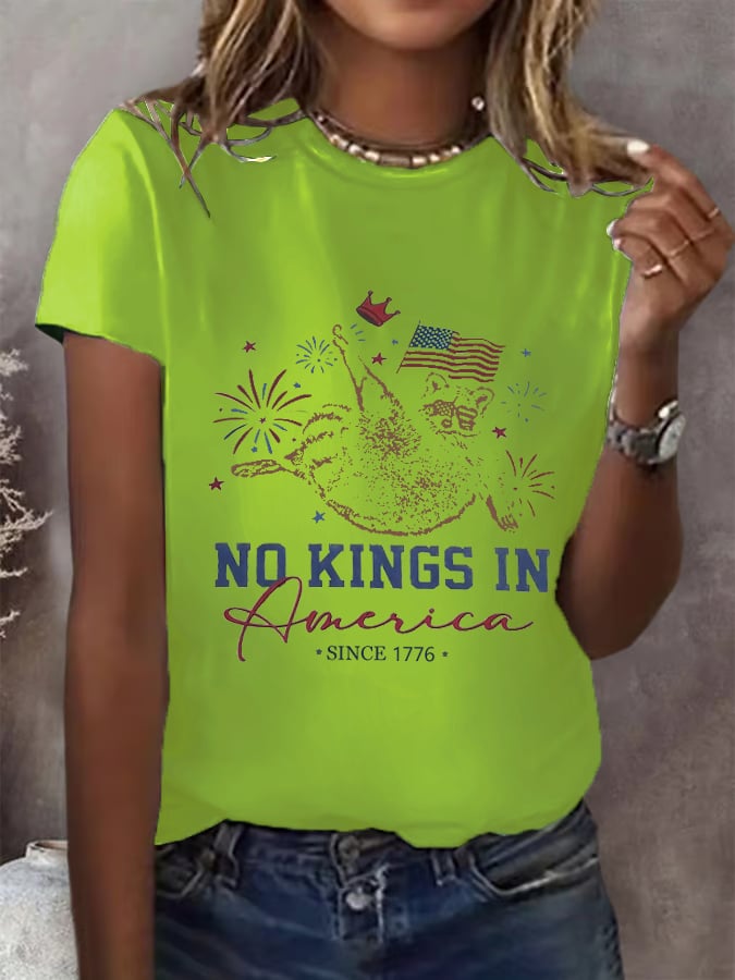 Women's No King In America Printed T-Shirt