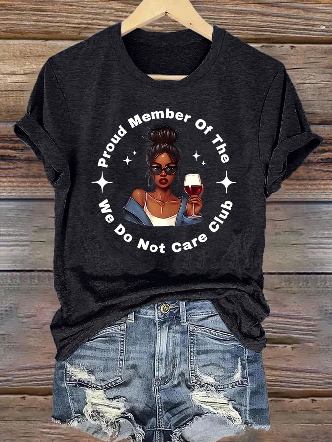 Women's Retro Funny Proud Member Of Club Menopause Perimenopause Print T-Shirt