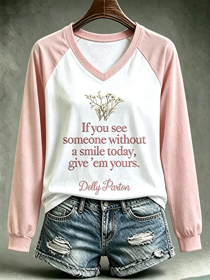 Women'S Country Cowgirl Dolly Commemorative The Way I See It, If You Want The Rainbow, You Gotta Put Up With The Rain Print Sweatshirt