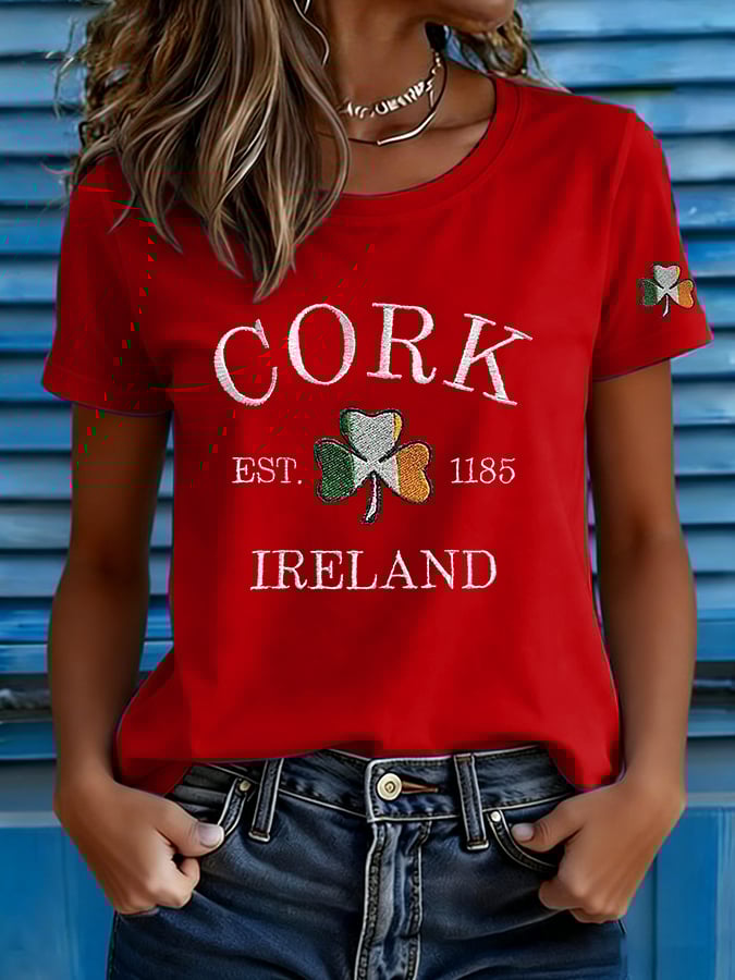 Women's Saint Patrick's Day Print T-shirt