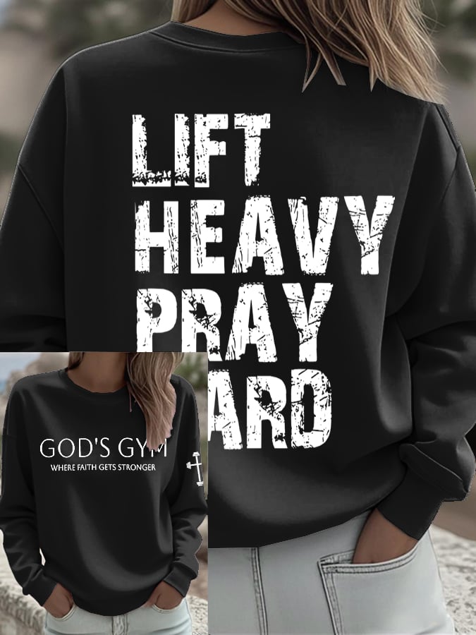 Women's Gym Faith Print Sweatshirt
