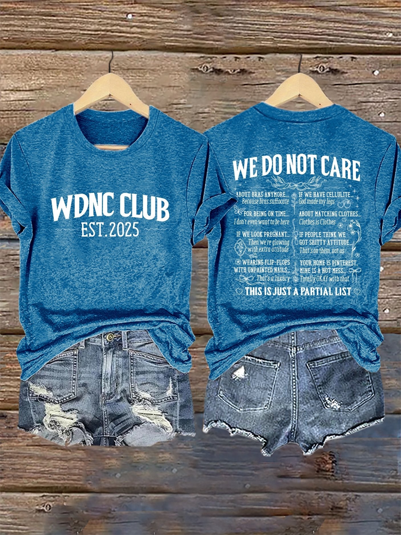 Retro Proud Member Of WDNC Club Est. 2025 We Do Not Care Print T-Shirt