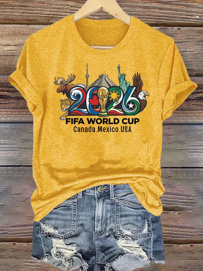 Women's 2026 Canada Mexico Usa Football T-shirt
