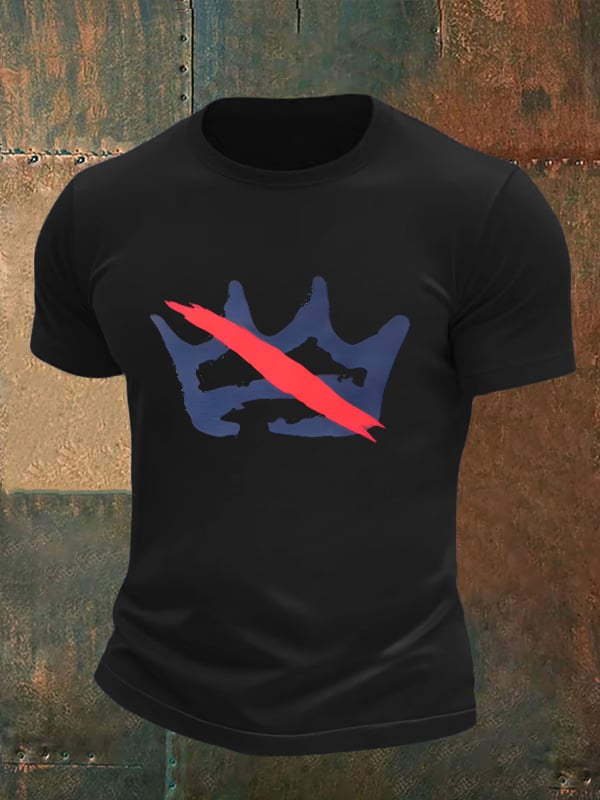 Men's America has no kings print T-Shirt