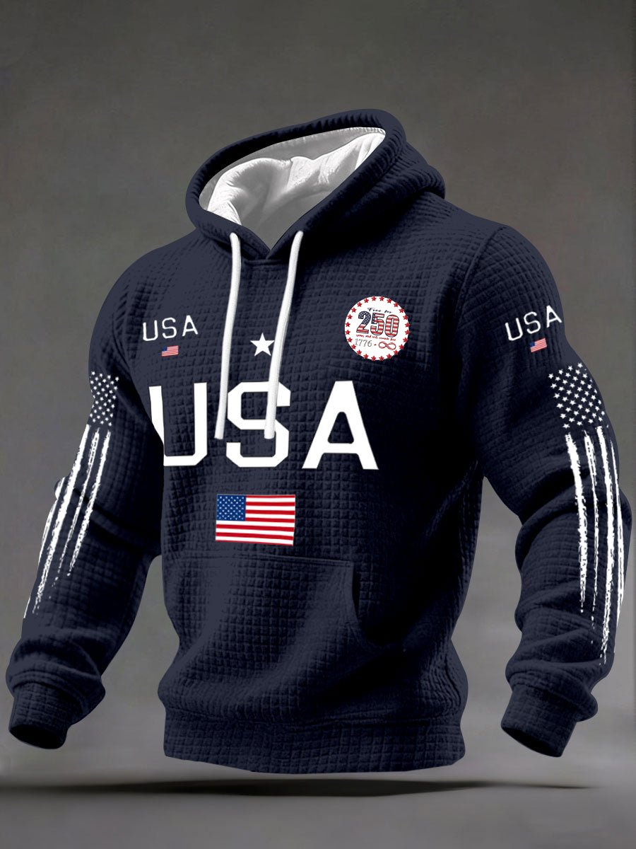 Men'S Casual American 250th Anniversary Printed Sweatshirt