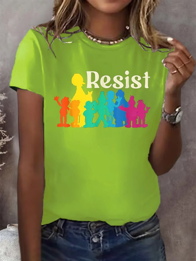 Women's Resist Printed Casual T-Shirt