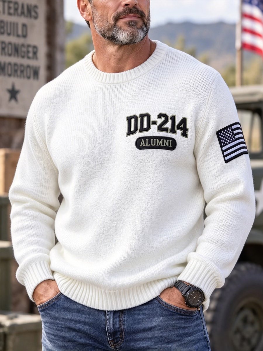 🎖️Men's Veteran DD-214 Print Casual Sweater