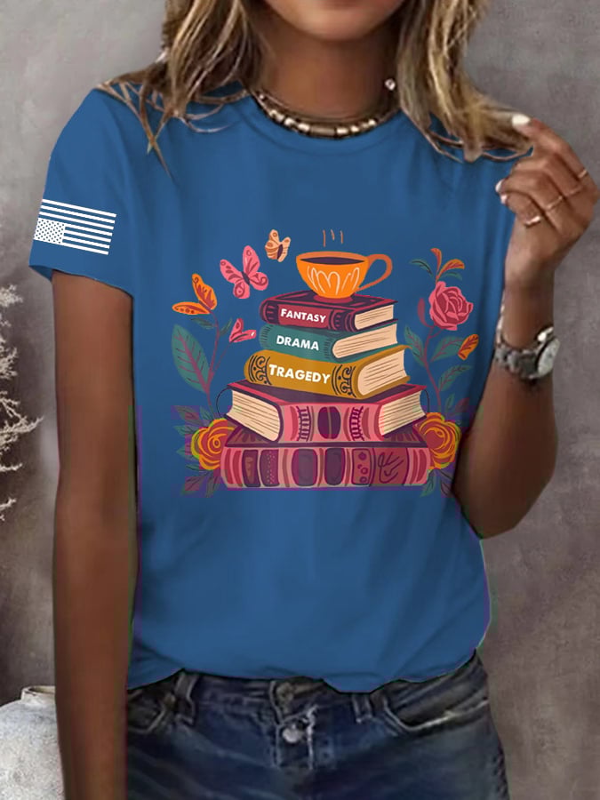 Retro Fantasy Drama Tragedy Print T-Shirt