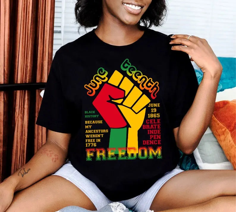 Women's Juneteenth Black Freedom 1865 T-Shirt