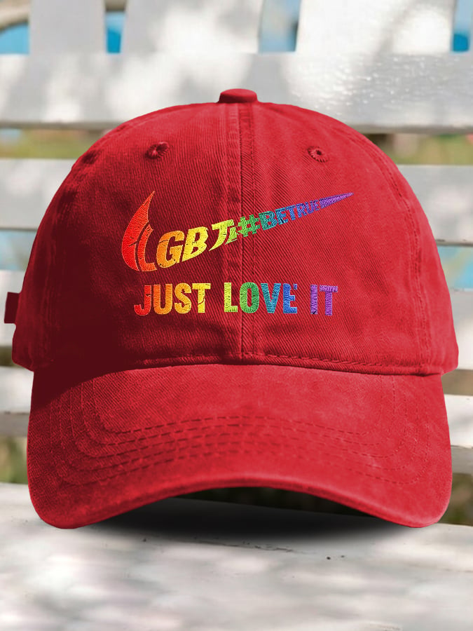 Retro Pride Parade Be True Just Love It Print Baseball Cap
