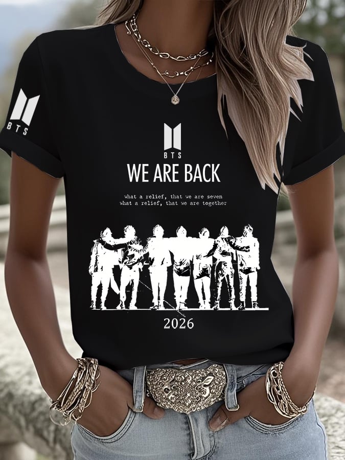 Women'S 2026 Bts Comeback Art Print T-Shirt