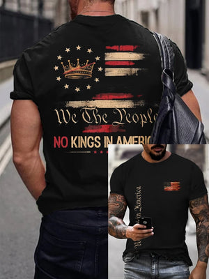 🔥Buy 3 Get 15% Off🔥Men's “We The People No Kings In America” Printed T-shirt
