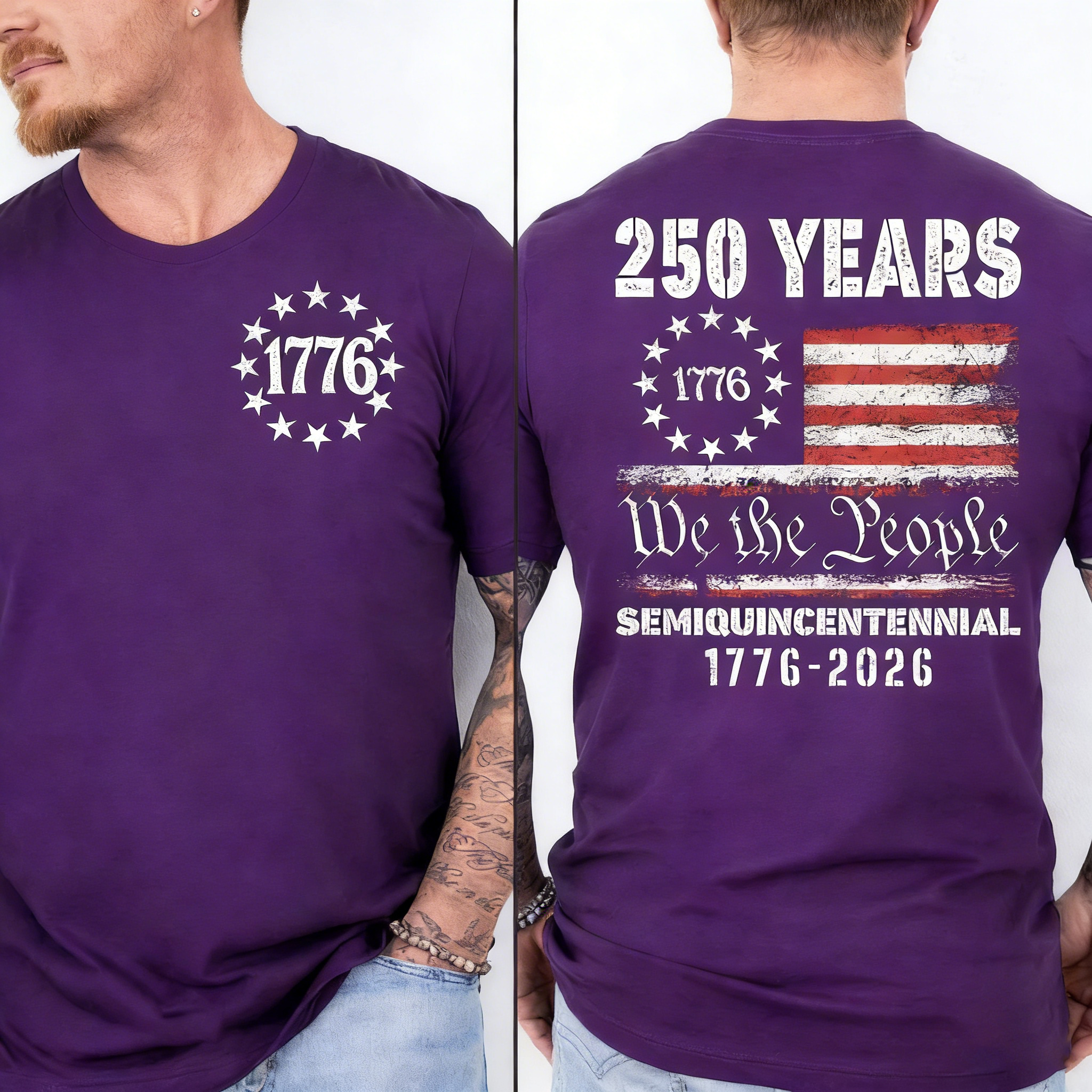 Men's American 1776 - 2026 Flag T-Shirt