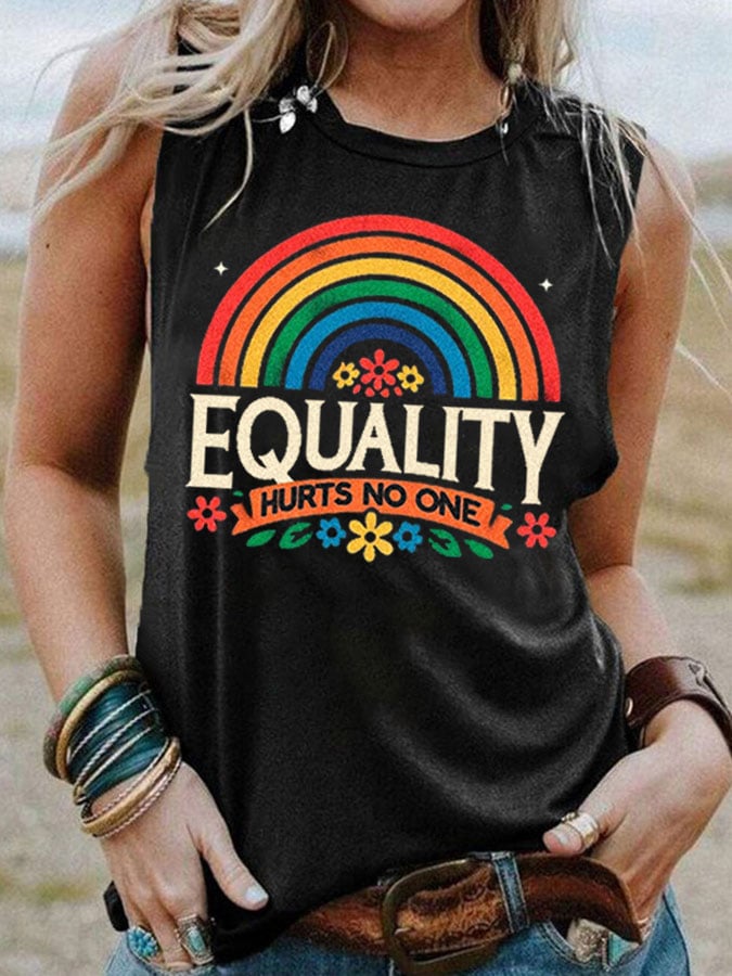Women's Equality Hurts No One Printed Tank Top
