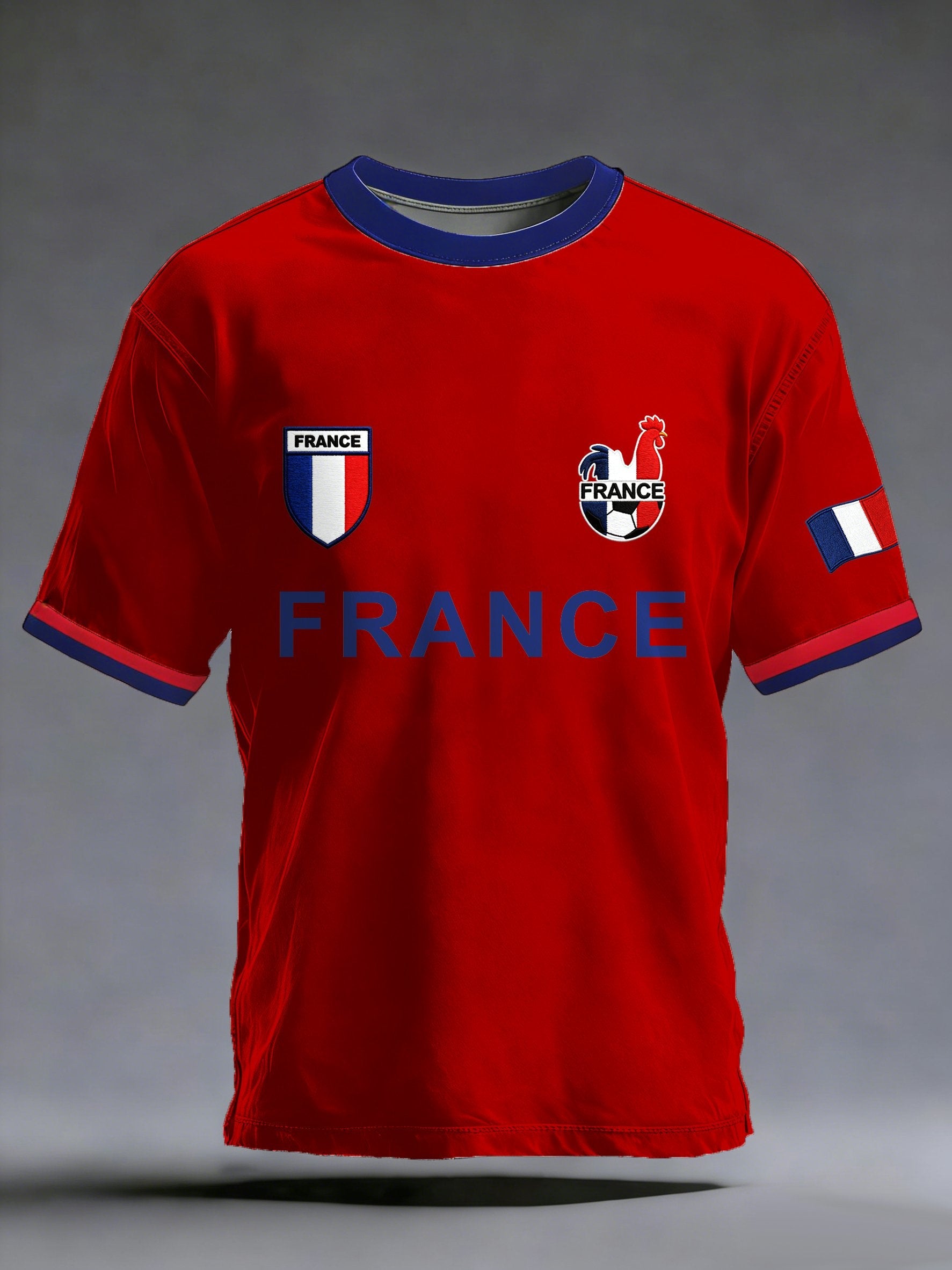 Men's French Football Fans Print T-shirt