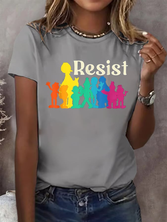 Women's Resist Printed Casual T-Shirt