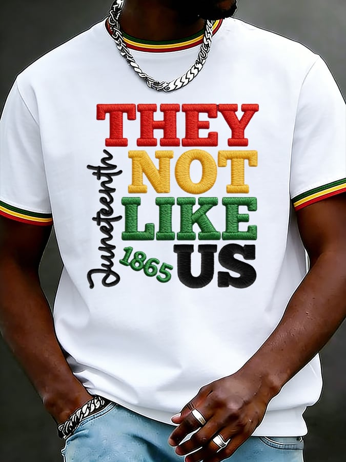 Men's Juneteenth They Not Like Us Printed Casual T-shirt