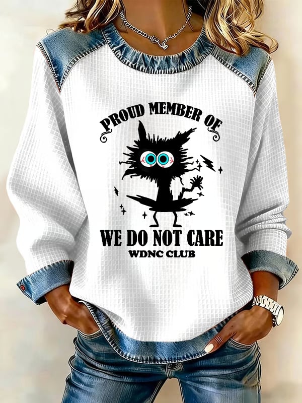 Women's Retro Funny Proud Member Of Club We Do Not Care Menopause Perimenopause Print sweatshirt