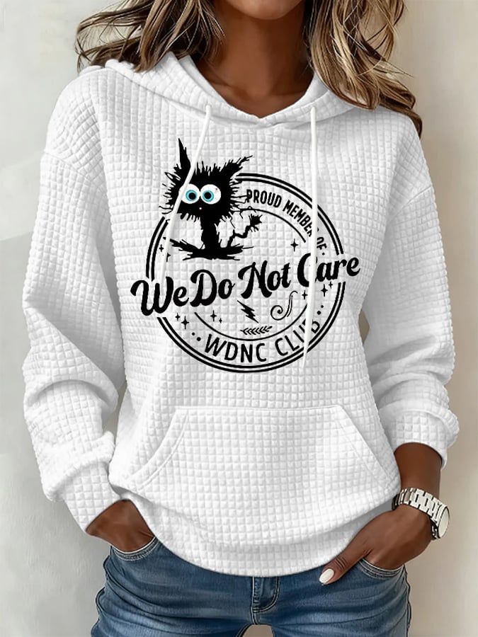 Retro Funny Proud Member Of WDNC Club We Do Not Care Menopause Perimenopause Print Hoodie