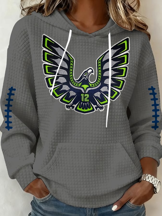 Women's Football Print Casual Sweatshirt