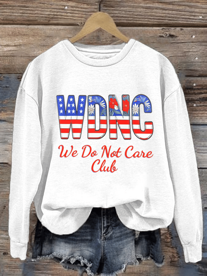 Women's Retro Funny Proud Member Of Club We Do Not Care Menopause Perimenopause Print Sweatshirt