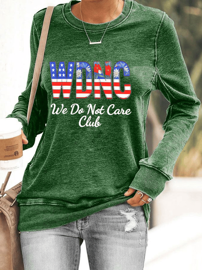 Women's Retro Funny Proud Member Of Club We Do Not Care Menopause Perimenopause Print Knitted Tops