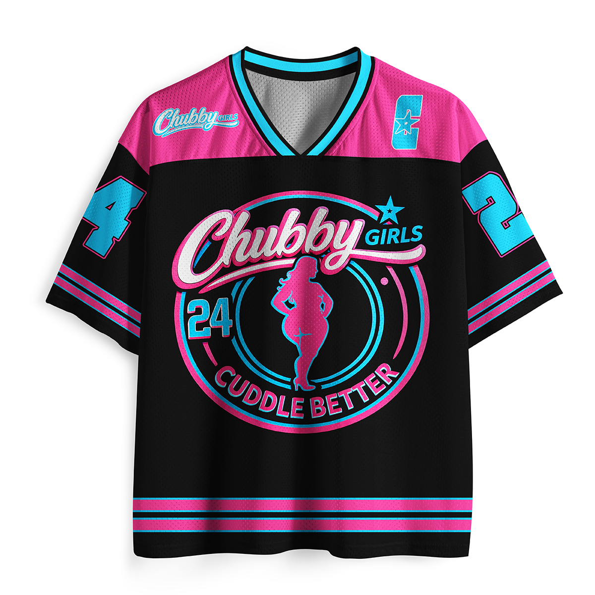 Personalized Vintage Chubby Girls Cuddle Better Mesh Jersey