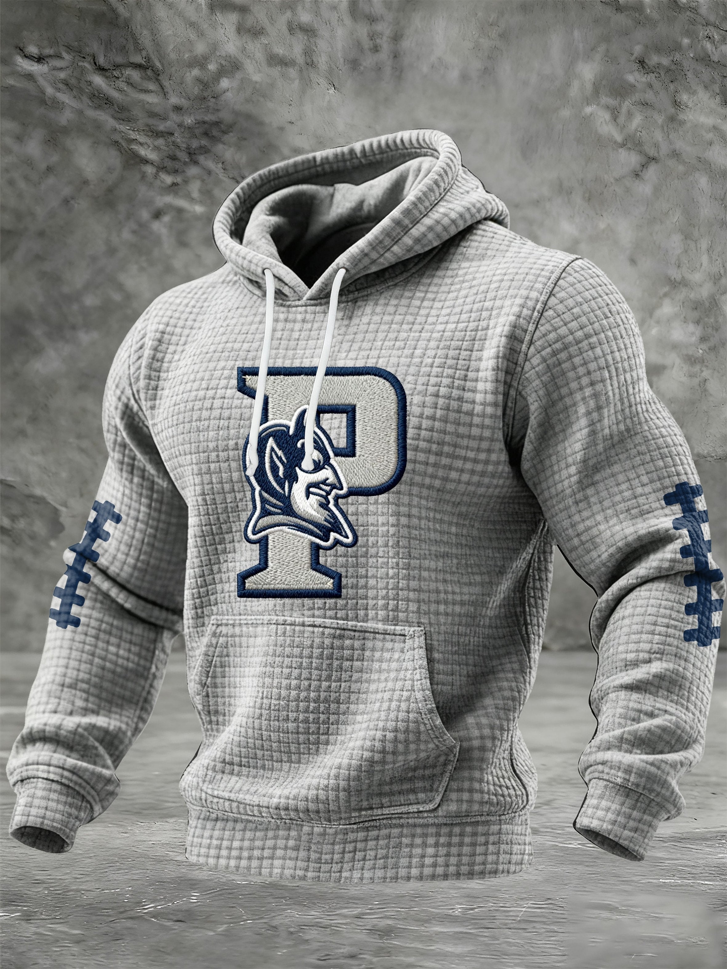 Men'S Football Printed Hooded Sweatshirt