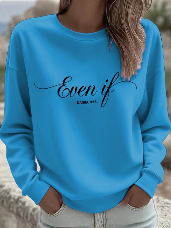 Women's Even If Faith Print Hoodie