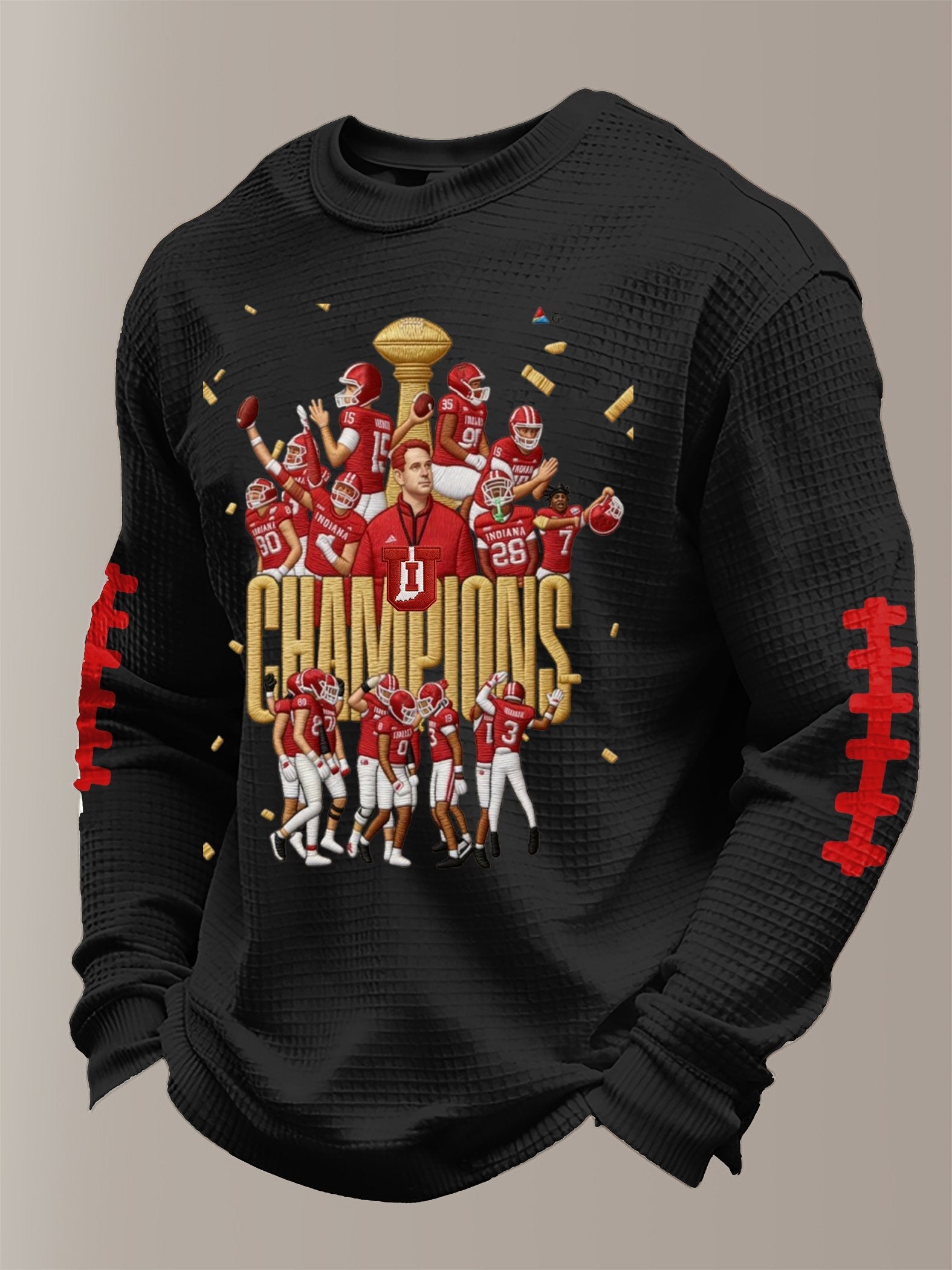 Men's Football Print Waffle T-Shirt