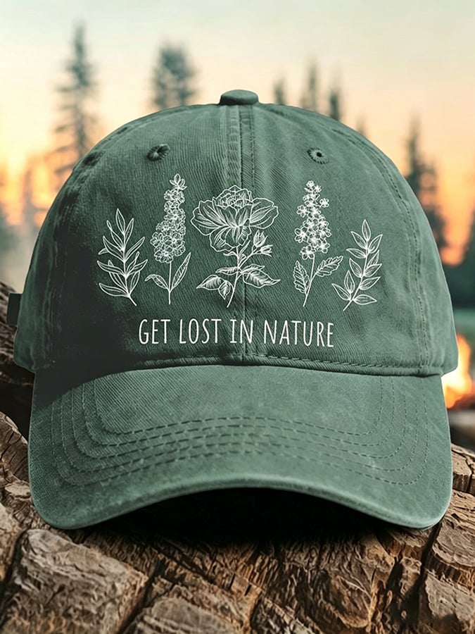 Retro Resist And Preserve Print Baseball Cap