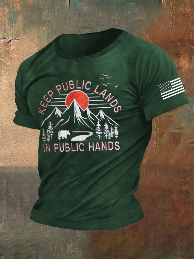 Men's Fashion Casual National Park Protection T-Shirt
