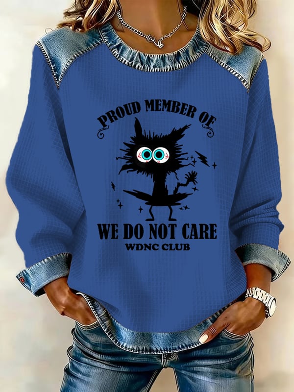Women's Retro Funny Proud Member Of Club We Do Not Care Menopause Perimenopause Print sweatshirt