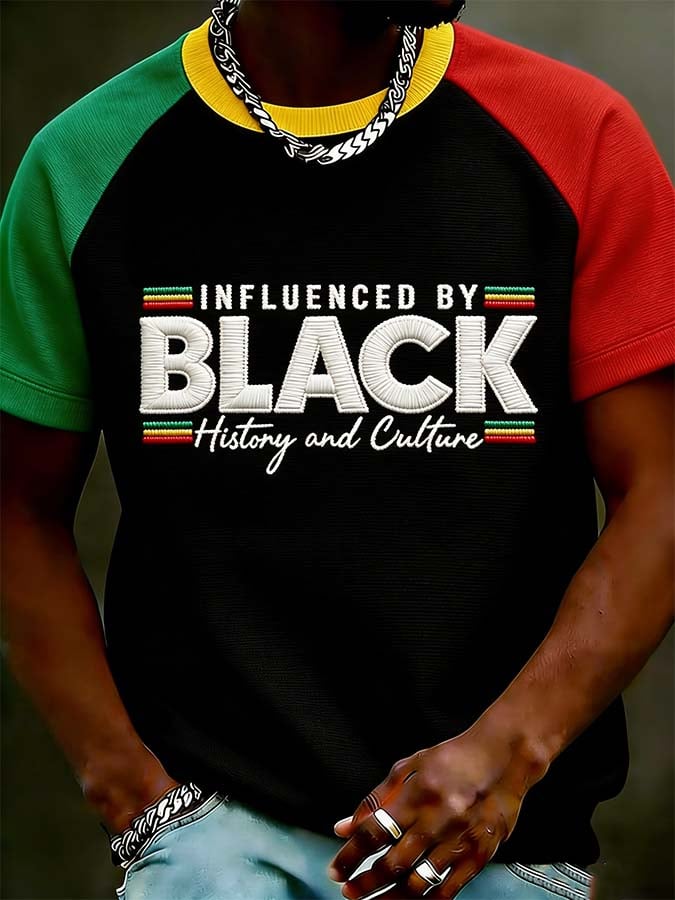Men's Juneteenth Print Casual T-Shirt
