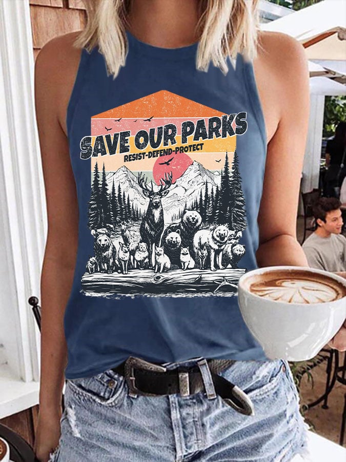 Women's Save Our Parks Print Tank Top