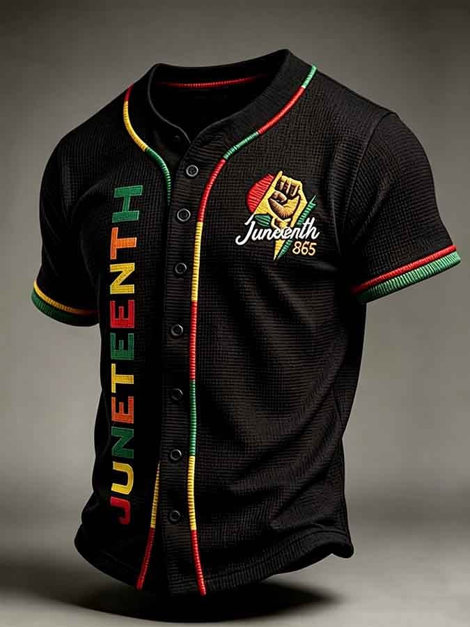 Men's Juneteenth Print Casual Top