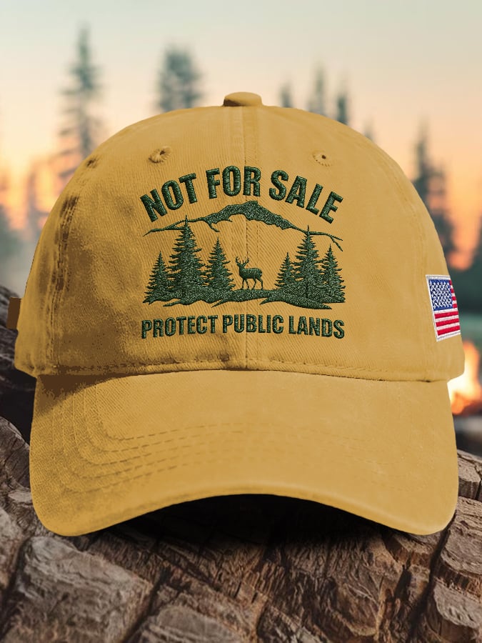 Retro Resist Not For Sale Protect Public Lands Print Baseball Cap