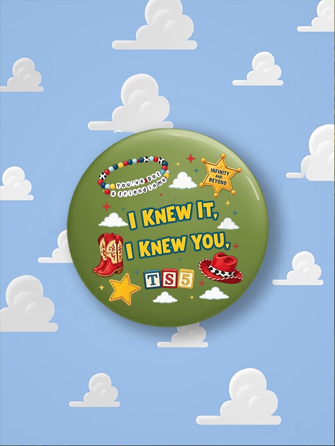 Unisex Retro I Knew It Pin-Back Button