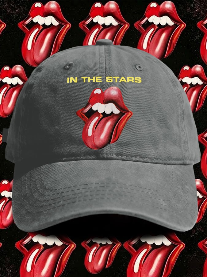 Retro In The Stars Print Baseball Cap