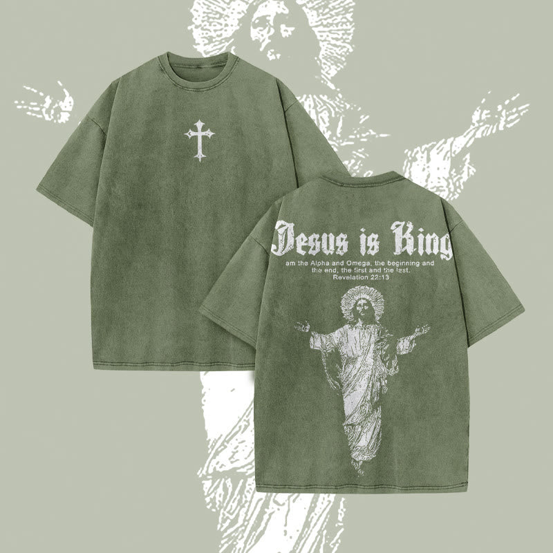 Jesus Is King Vintage Washed Unisex T-Shirt