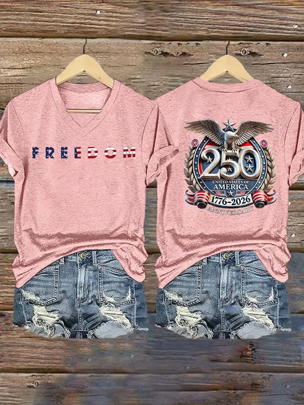 Women's FREEDOM Print T-Shirt