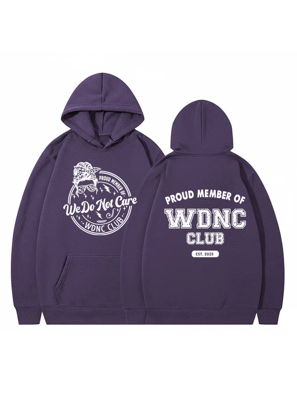 Women's Retro Fun We Don't Care About Menopause Perimenopause Printed Hooded Sweatshirt
