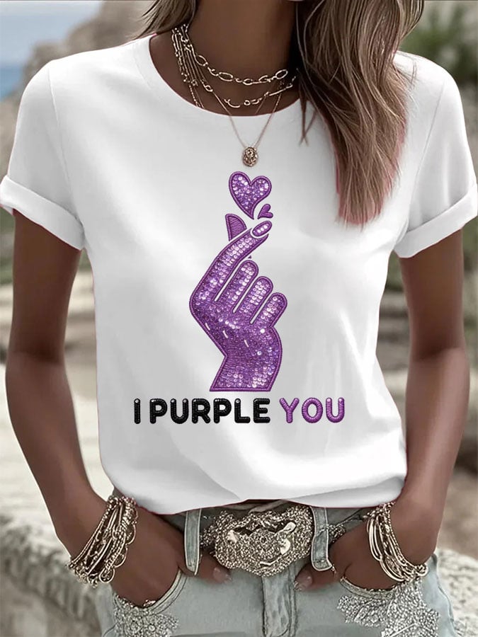 Women's K-pop Print Casual T-Shirt