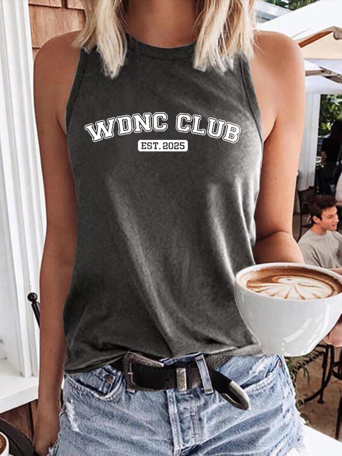 Retro Funny WDNC Club Menopause Perimenopause Print Tops Tank