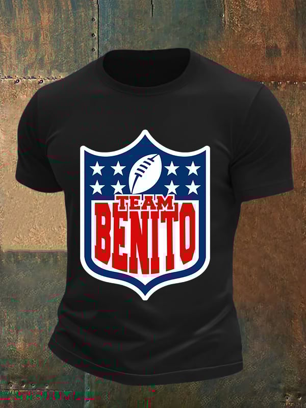 Men's Team Benito Puerto Rico Print Casual Tee