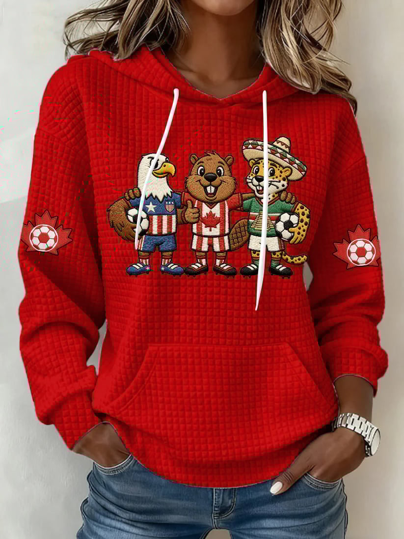 Women's Canadian Football Fan Color-Blocked Sports Shirt