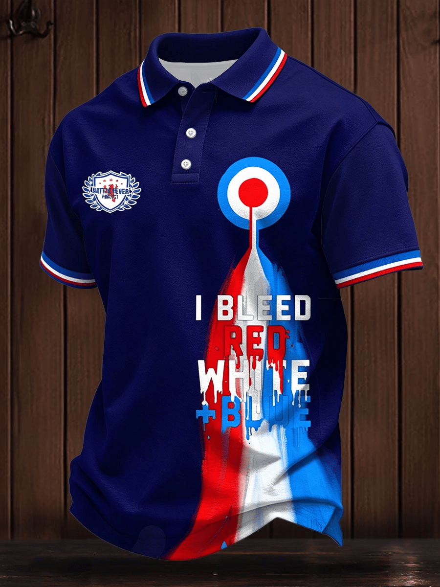 Scottish Football Fan Men's Printed Polo Shirt