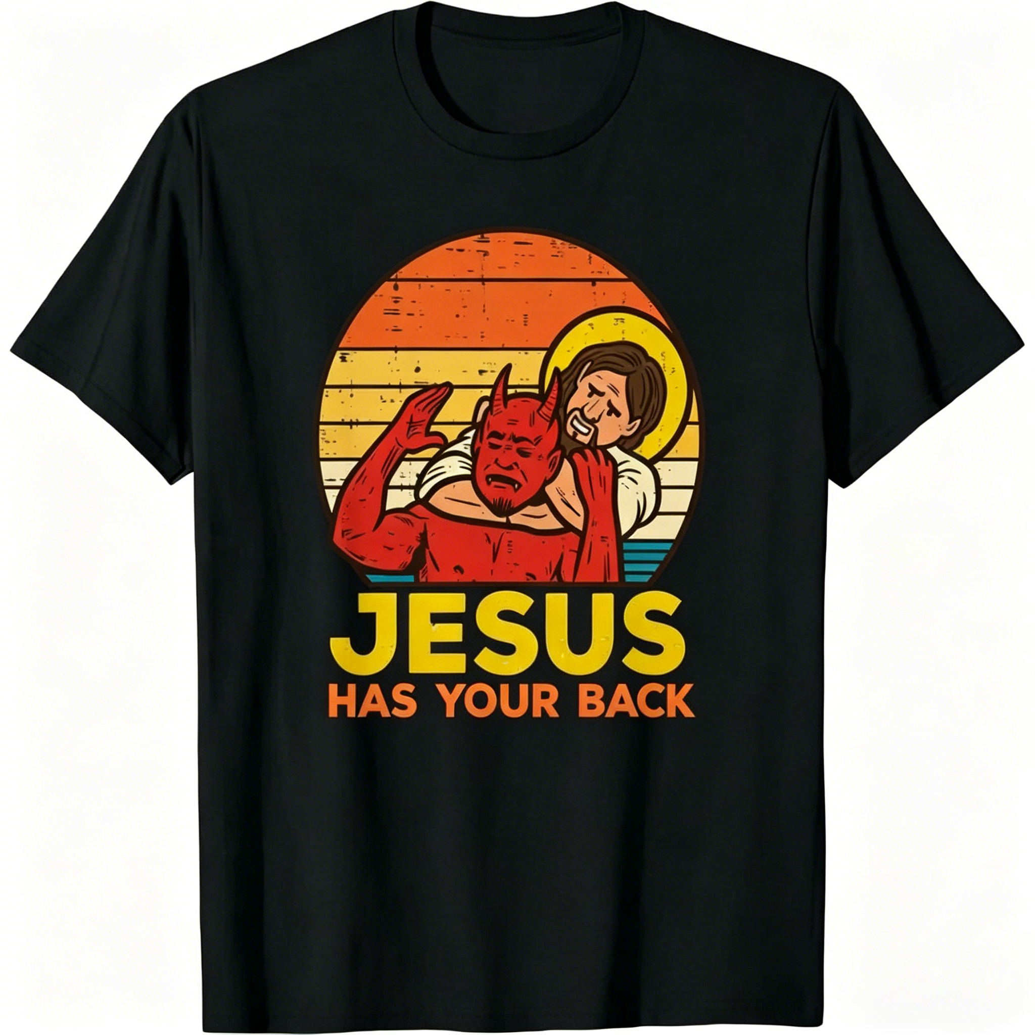Unisex Cotton Jesus Has Your Back Jiu Jitsu T-Shirt